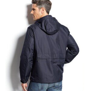 # 50 LONDON FOG NAVY BLUE HOODED ZIP UP JACKET MEN SIZE LARGE